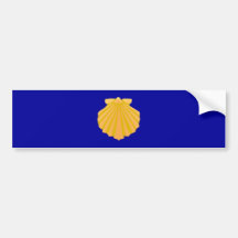 Shell clam sea shell bumper stickers