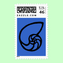 Shell Cut Out Black The MUSEUM Zazzle Gifts stamps
