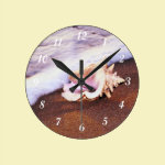 Shell on the Beach Wallclocks