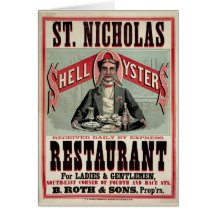 Shell Oysters Vintage Advertisement Card
