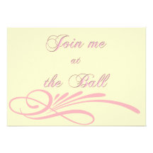 Shell Pink Debutante Ball Invitation