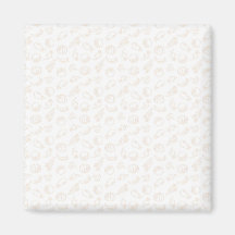 Shell Pink Vegetables Small Template Refrigerator Magnet
