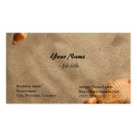 shell, seaside, beach business card business card template