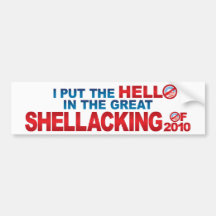 SHELLACKING OF 2010 Bumper stickers