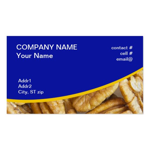 shelled pecans business card template