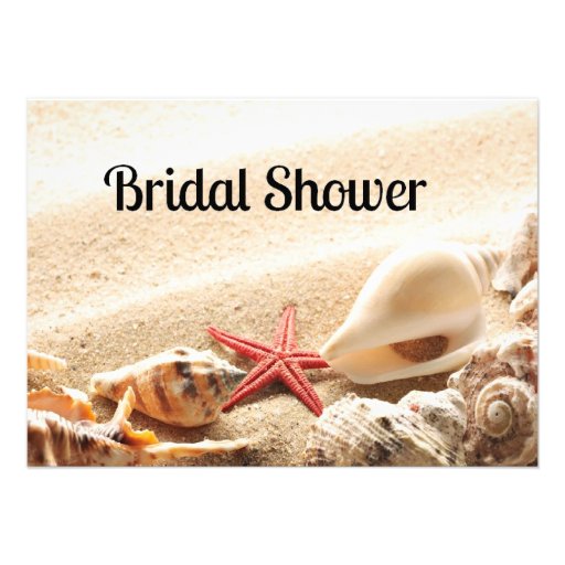 Shells and Starfish Bridal Shower Invitation