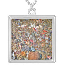 Shells on the Beach; Happy Mothers Day Personalized Necklace