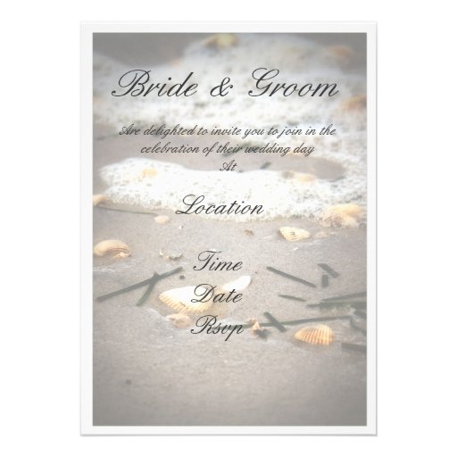 shells on the shore invitation