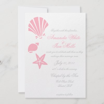 Pink Shell Wedding Invitation Matches Great With Davids Bridals Candy