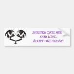 Shelter Cats Heart Bumper Sticker