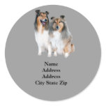 Sheltie Address Label Round Sticker