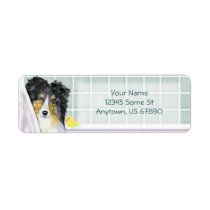 Sheltie Bath Tri Color Labels labels