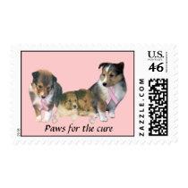 Sheltie Breast Cancer Postage Stamp