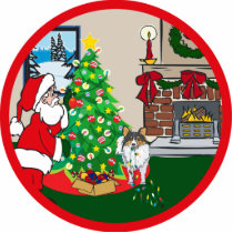 sheltie deck the halls photo sculptures