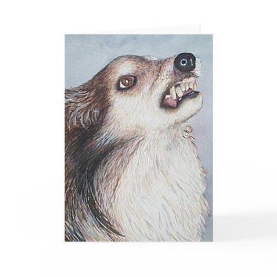 Sheltie Dog Greeting Card by artbyjolyn