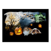 Sheltie Halloween Greeting Card