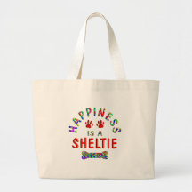 Sheltie Happiness Canvas Bags
