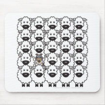 Sheltie in the Sheep Mouse Mat