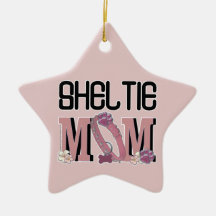 Sheltie MOM Christmas Tree Ornaments