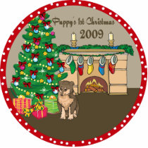 Sheltie Puppy's First Christmas Ornament 2009 photo sculptures by freespiritdesigns Sheltie Puppy's First Christmas Ornament 2009 photo sculptures