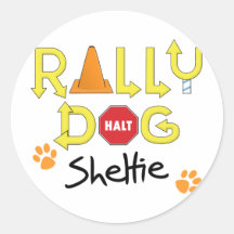 Sheltie Rally Dog Sticker