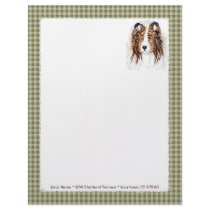 Sheltie Shetland Sheepdog Bust letterhead