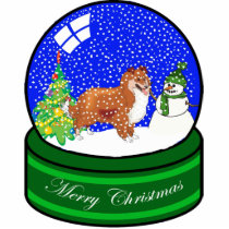 sheltie snow globe photo sculptures