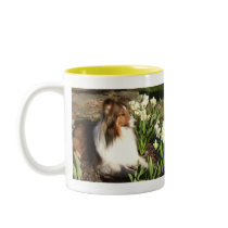 Sheltie Spring Mug mugs