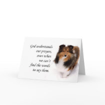 Sheltie Thinking of You Card cards