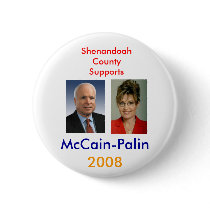 Shenandoah County for McCain Palin buttons
