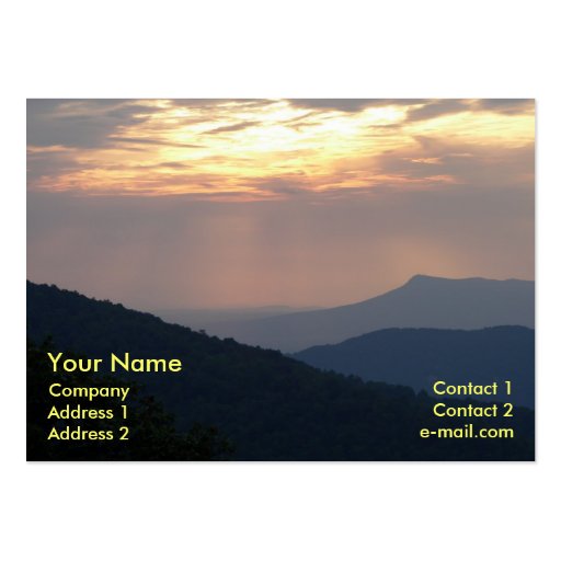 Shenandoah Profile Card Business Cards (front side)