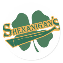 Shenanigan's Round Stickers