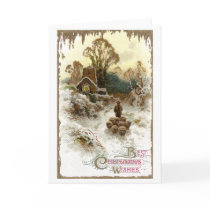 Shepherd Herding Sheep Vintage Christmas Greeting Cards