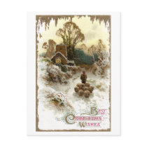 Shepherd Herding Sheep Vintage Christmas Postcards