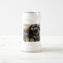 Shepherd Puppies Beer Mug
