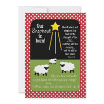 SHEPHERD Scripture Verse 2-Sided Christmas Card Personalized Invites