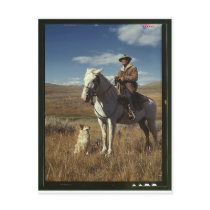Shepherd with his horse and dog on Gravelly Range postcards