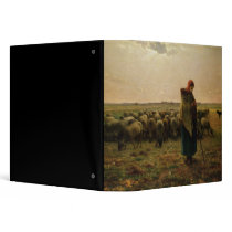 Shepherdess with her Flock, 1863 Vinyl Binders