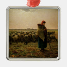 Shepherdess with her Flock, 1863 Ornament
