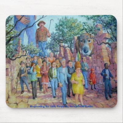 Shepherding the Little People Mousepad by Cathyyy
