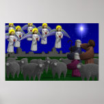 Shepherds and Angels Print