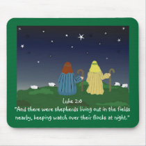 Shepherds Watching Their Flocks by Night mousepads