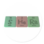 Shera  as Sulfur Helium Radium Round Stickers