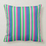 Sherbert Colors on a Striped Pillow