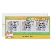 Sherbet Rainbow Happy Birthdy Photo Cards photo cards