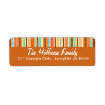 Sherbet Stripes Return Address Label