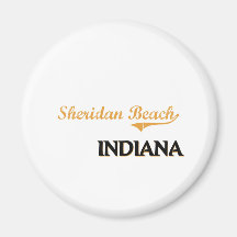 Sheridan Beach Indiana Classic Fridge Magnet