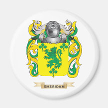 Sheridan Coat of Arms (Family Crest) Refrigerator Magnets
