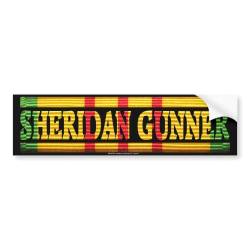 Sheridan Gunner Vietnam Service Bumper Sticker bumpersticker