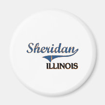 Sheridan Illinois City Classic Fridge Magnet